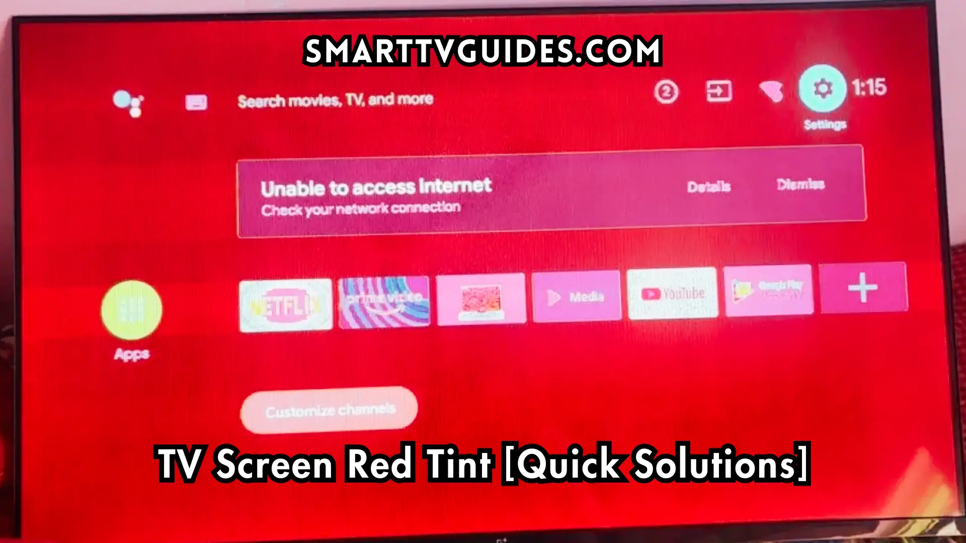 TV Screen Red Tint